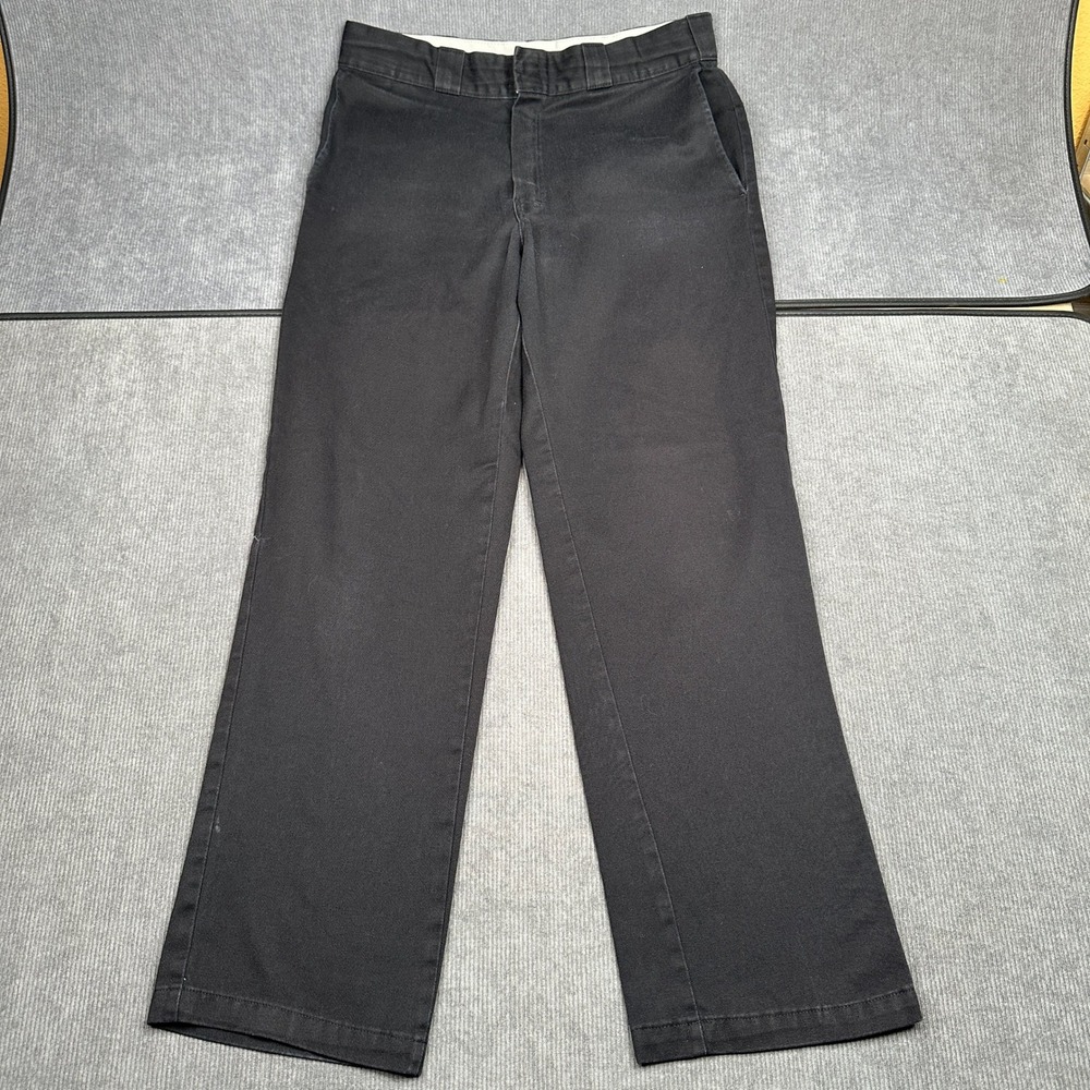 Vintage Dickies 874 Straight Leg Work Pants Black Y2k 28x29 Skater Workwear